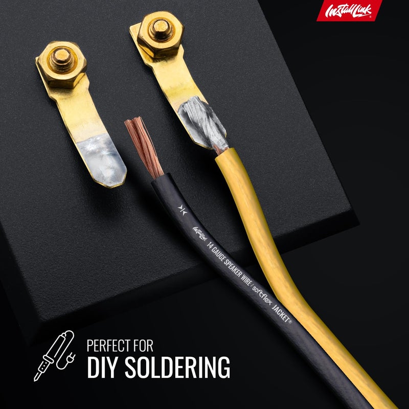 Install Link 14 AWG Gauge Speaker Wire Cable (30 Feet) Stereo, Car or Home Theater, CCA - Image 5
